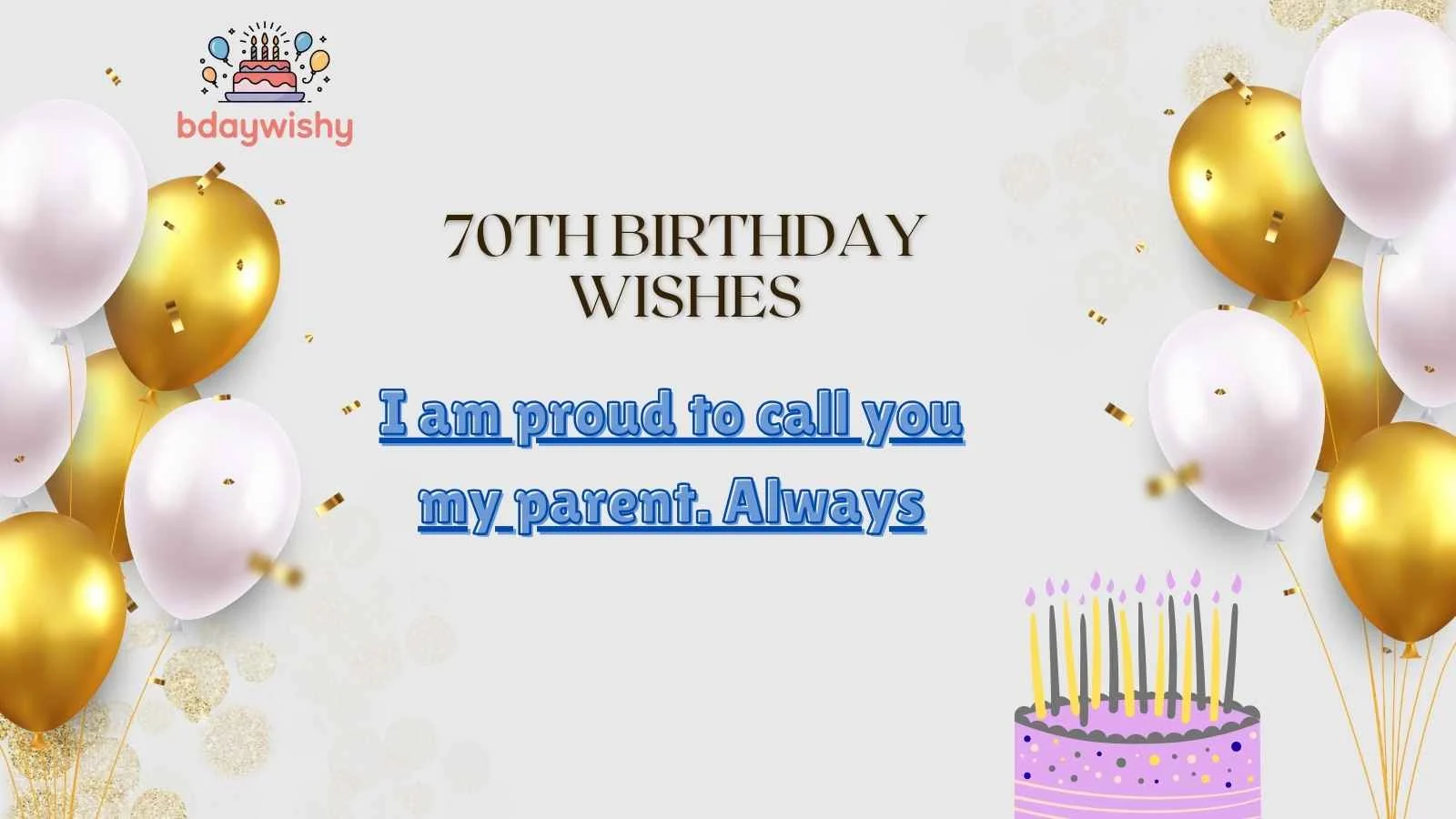 70th Birthday Wishes