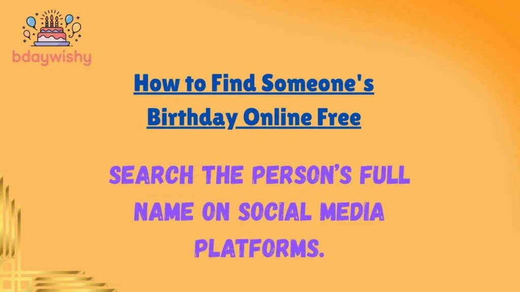 How to Find Someone's Birthday Online Free