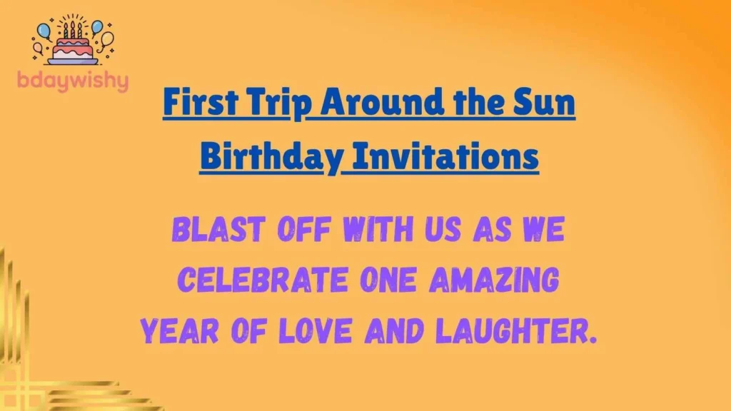First Trip Around the Sun Birthday Invitations