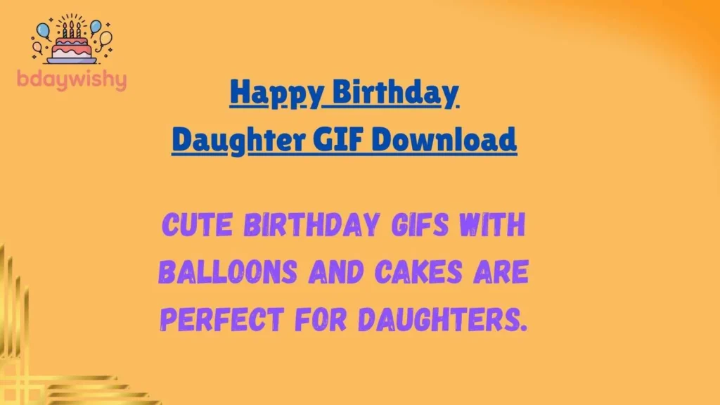 Happy Birthday Daughter GIF Download