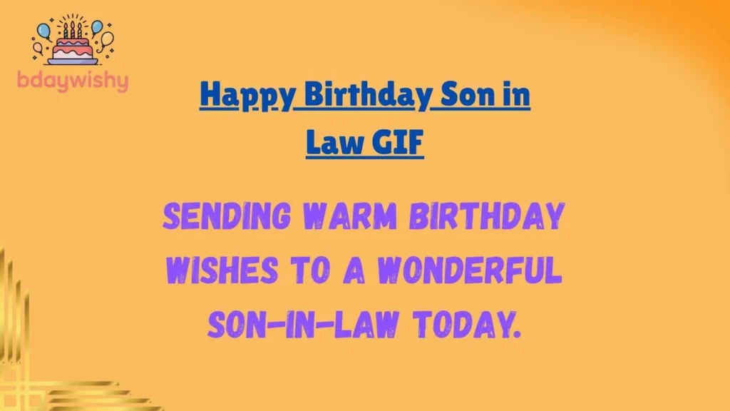 Happy Birthday Son in Law GIF