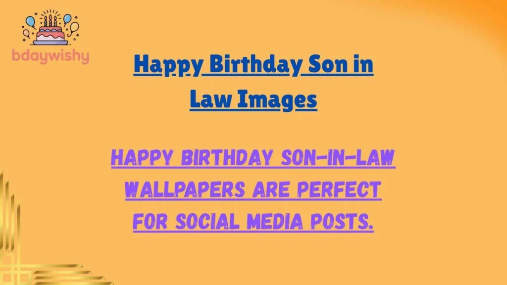 Happy Birthday Son in Law Images