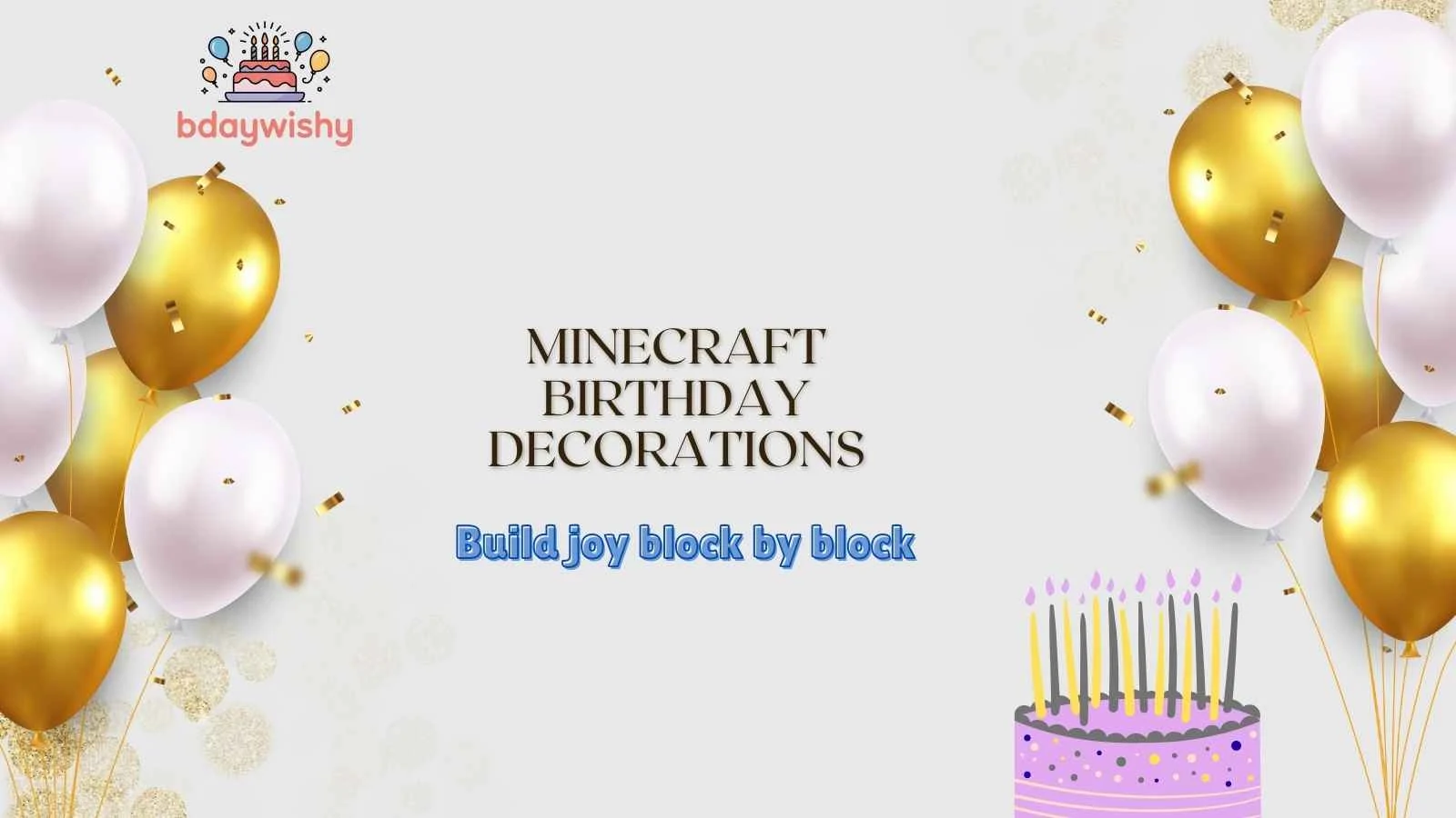 Minecraft Birthday Decorations