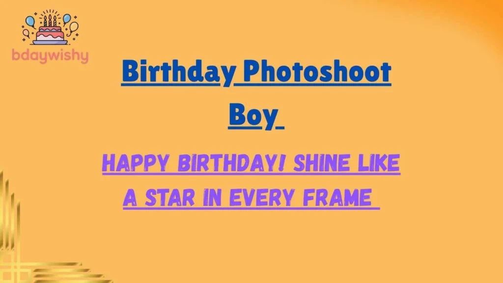 Birthday Photoshoot Boy