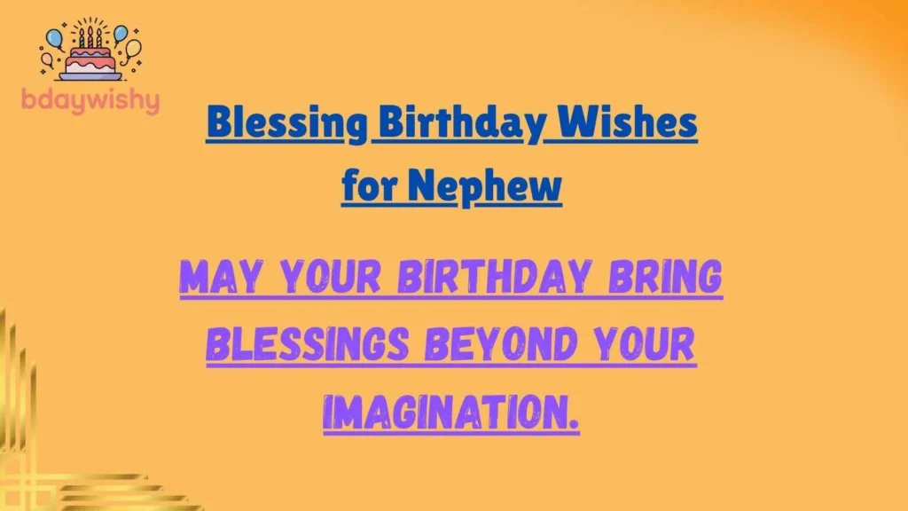 Blessing Birthday Wishes for Nephew