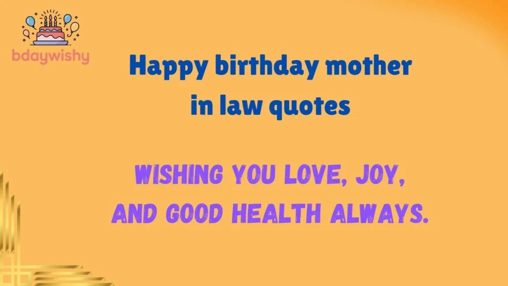 Happy birthday mother in law quotes