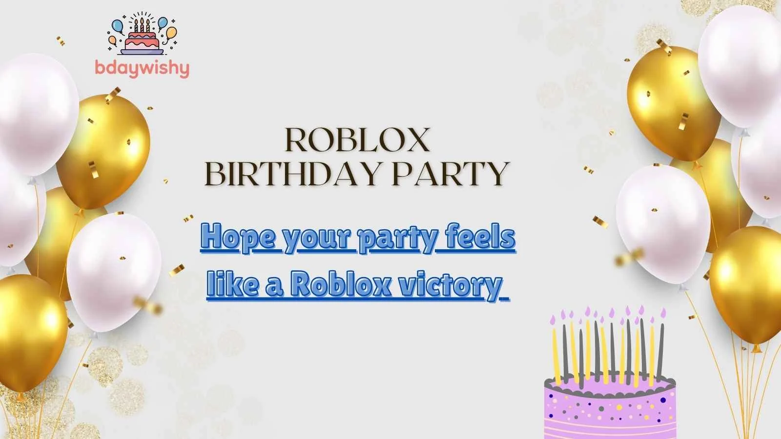 Roblox Birthday Party