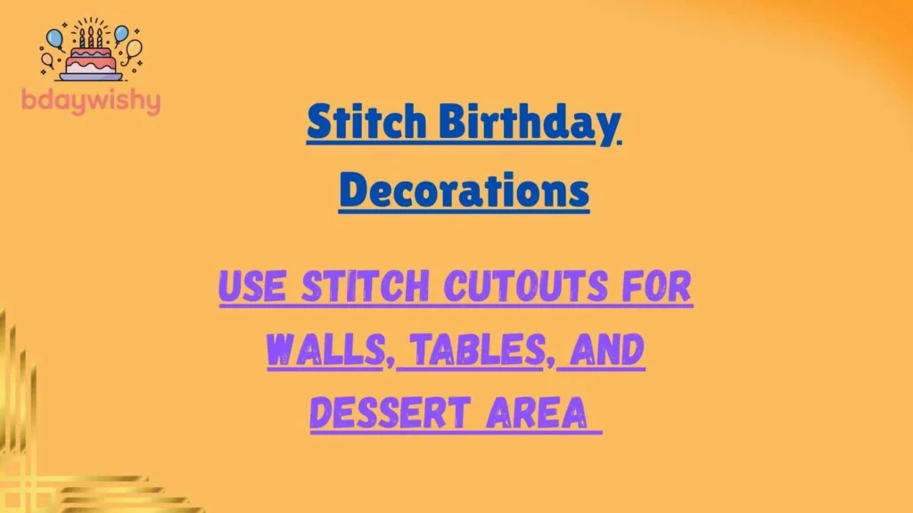 Stitch Birthday Decorations
