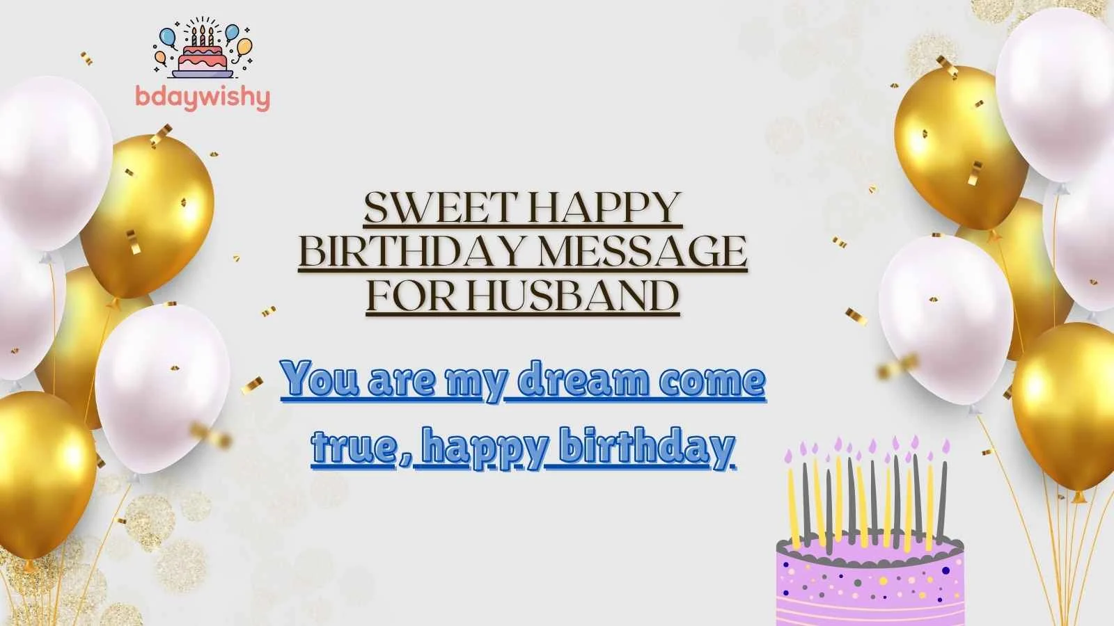 Sweet Happy Birthday Message for Husband